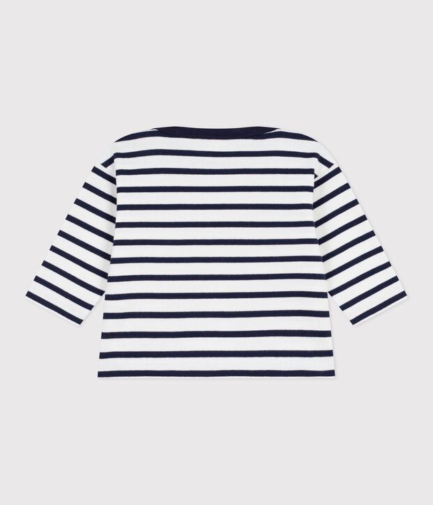 Baby's iconic Breton top white/blue