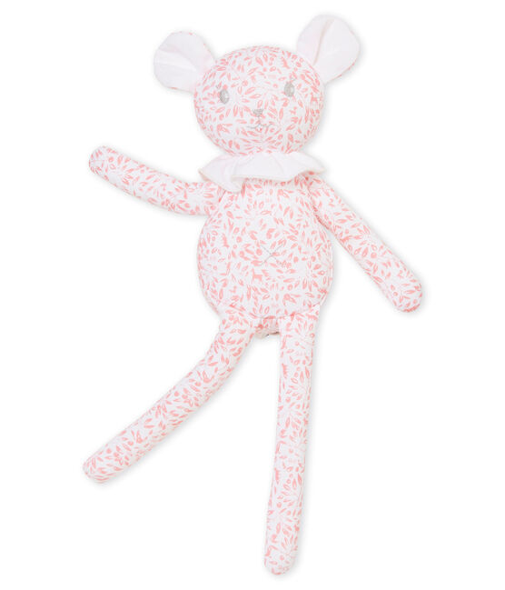Lamb comforter in print jersey MARSHMALLOW white/JOLI pink