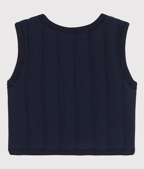 Babies' Unisex Quilted Tube Knit Bodywarmer SMOKING blue