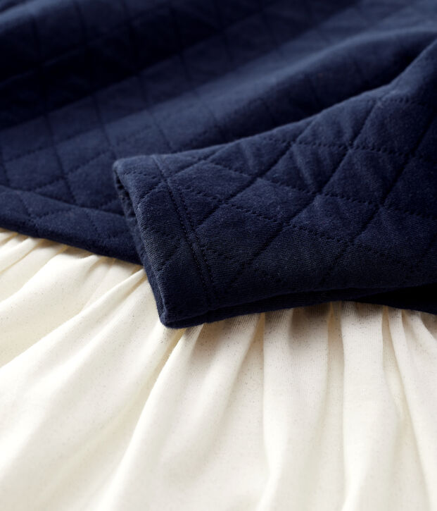 Girls' Long-Sleeved Tube Knit Dress blue/multicolor