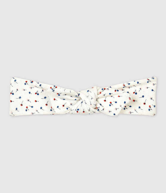 Girls' Cotton Hairband MARSHMALLOW white/MULTICO white