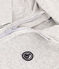 Children's plain cotton zip-up hoodie BELUGA CHINE grey
