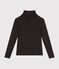 Women's Iconic cotton roll neck T-shirt CITY CHINE grey