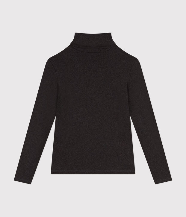 Women's Iconic cotton roll neck T-shirt grey