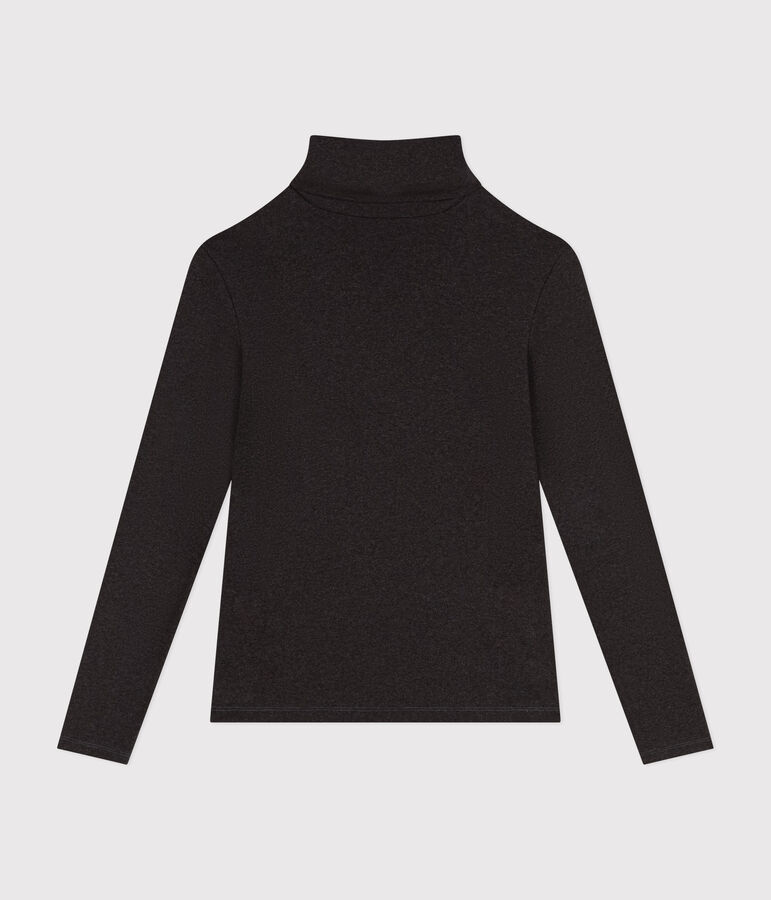 Women's Iconic cotton roll neck T-shirt grey