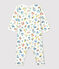 Babies' Floral Footless Cotton Sleepsuit MARSHMALLOW white/MULTICO white