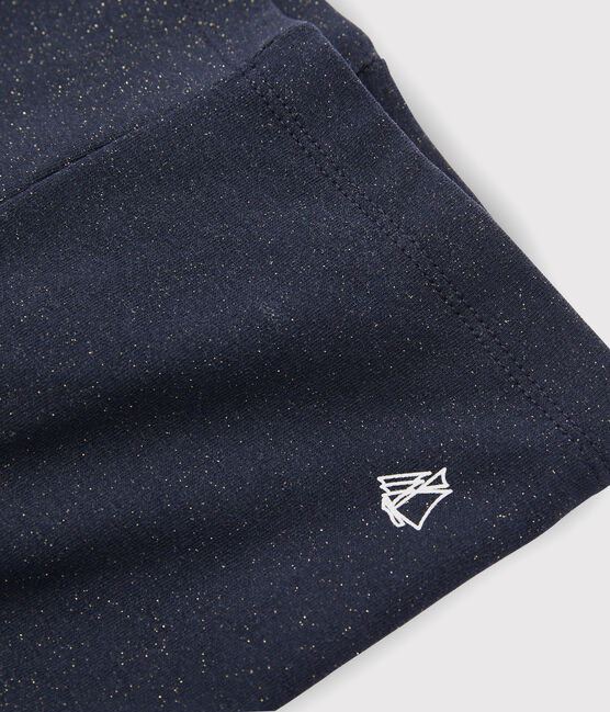 Girls' Jersey Leggings SMOKING blue/OR yellow