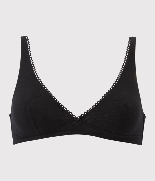 Women's plain bra black