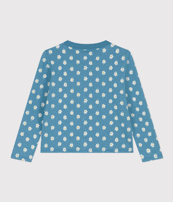 Girls' printed quilted tube knit cardigan POLOCHON /MULTICO