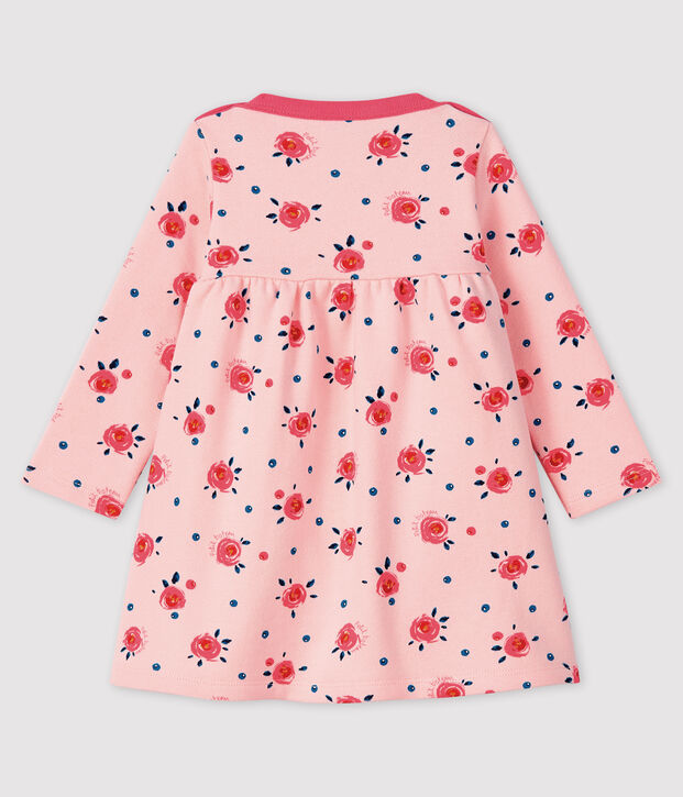 Baby girl's long-sleeved dress pink/multicolor