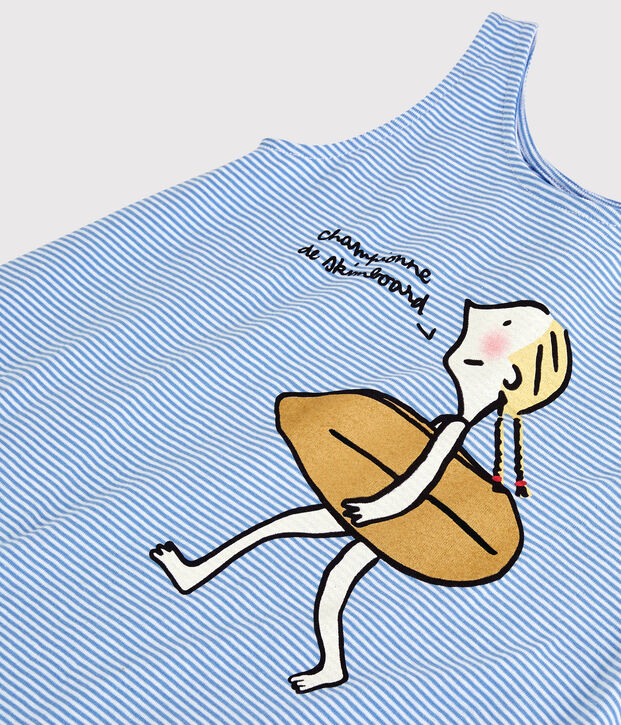 Girls' Organic Cotton Soledad Bravi Dress blue/white