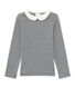 Girls' long-sleeved ribbed T-shirt