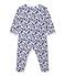 Baby girl's print sleepsuit ECUME white/MULTICO white