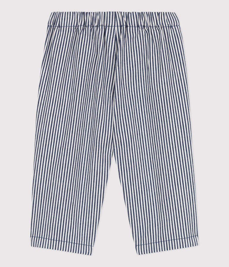 Babies' Striped Cotton Trousers blue/white