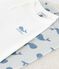 Pack of short-sleeved whale pattern cotton bodies for babies variante 1