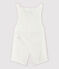 Baby Boys' Striped Poplin Dungaree Shorts MARSHMALLOW white