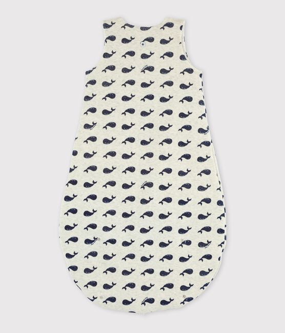 Babies' Velour Sleeping Bag MONTELIMAR beige/MEDIEVAL blue