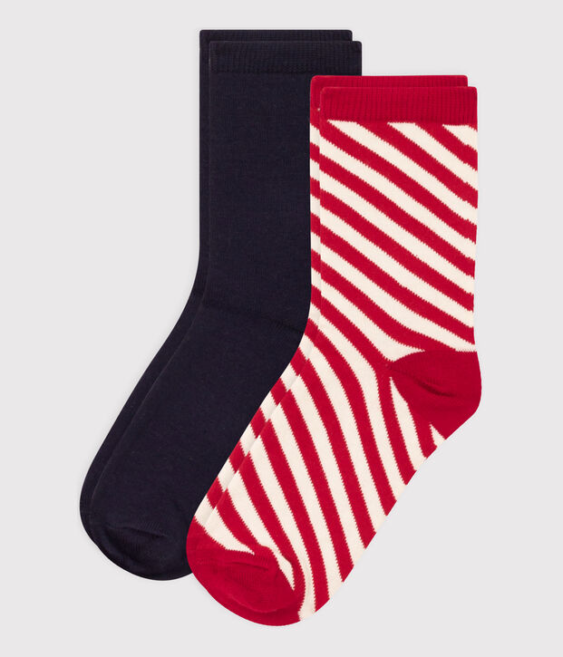 Children's Unisex Stripy Socks - 2-Pack multicolor