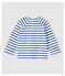 Baby Boys' Creative Jersey Breton Top MARSHMALLOW white/SURF blue