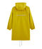 Women's reversible long windbreaker BAMBOO yellow/PINEDE green