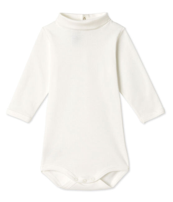 Babies' roll neck bodysuit Lait white