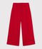 Children's wide-leg cotton jogging bottoms red