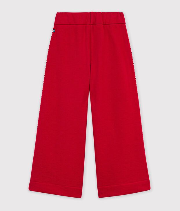 Children's wide-leg cotton jogging bottoms red