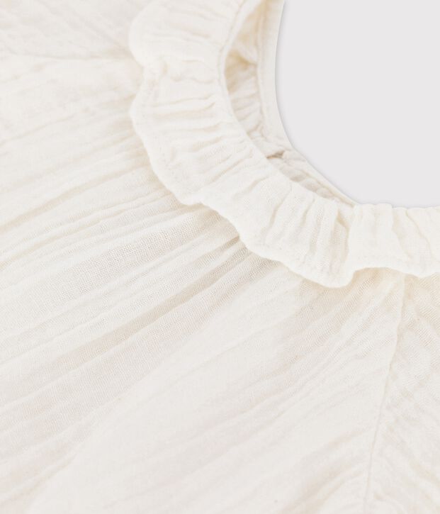 Babies' Organic Cotton Gauze Blouse white