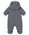 Baby Boys' Microfibre Snowsuit with Sailor Stripes SMOKING blue/MARSHMALLOW white