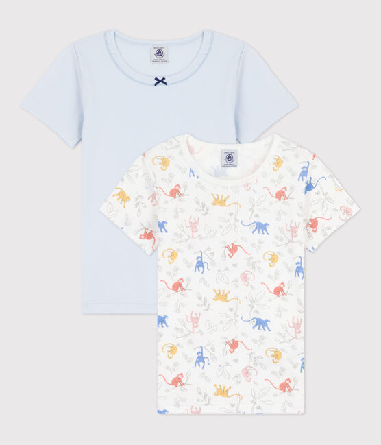 Girls' Short-sleeved Cotton T-Shirt - 2-Pack variante 1
