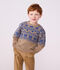 Children's wool and cotton jacquard jumper multicolor/multicolor