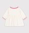 Babies' long-sleeved plain corduroy dress MILK