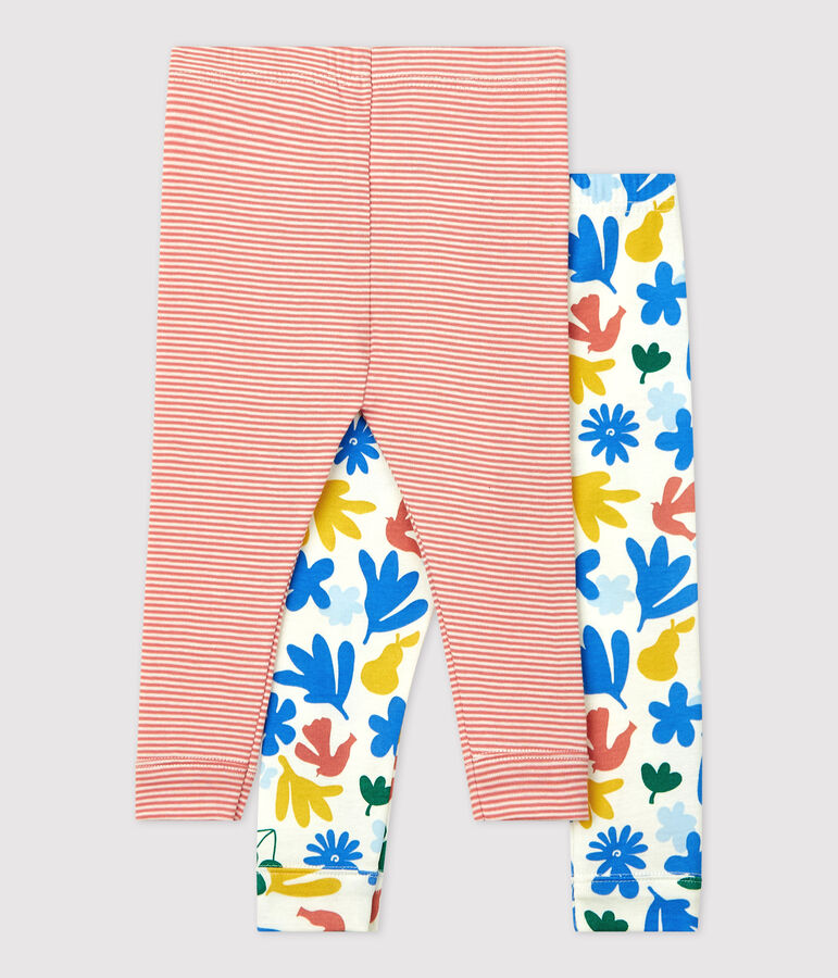 Babies' Fancy Cotton Leggings - 2-Pack multicolor