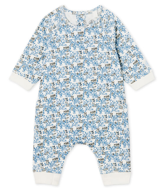Baby Boys' Long Ribbed Jumpsuit MARSHMALLOW white/MULTICO CN