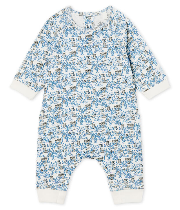 Baby Boys' Long Ribbed Jumpsuit white/multicolor