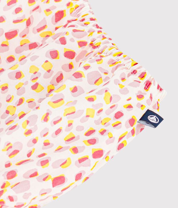 Babies' printed cotton bloomers white/multicolor