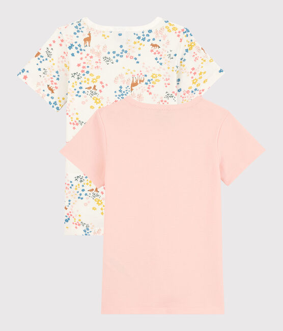 Girls' Short-Sleeved Organic Cotton T-Shirts - 2-Pack variante 1