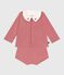 Three-piece newborn set in cotton, and the T-shirt has an embroidered collar ROSEWOOD pink/MULTICO