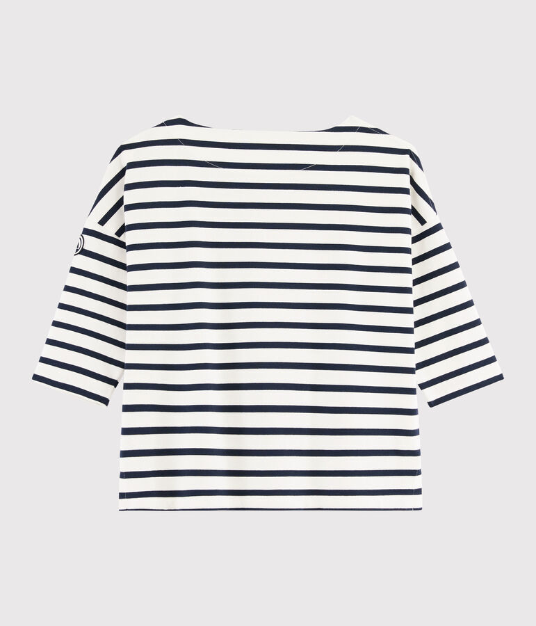 Women's Breton Cotton Top white/blue