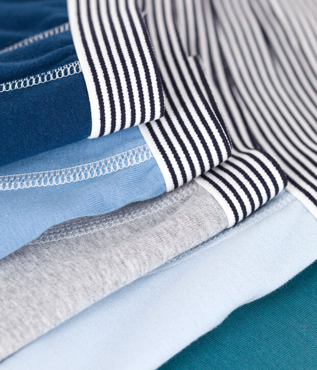 Children's plain cotton boxers - 5-pack multicolor