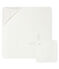 Babies' Square Bath Towel & Comforter Set in Terry and Tube Knit MARSHMALLOW white/MULTICO white