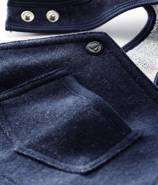 Baby Boys' Long Fleece Dungarees SMOKING