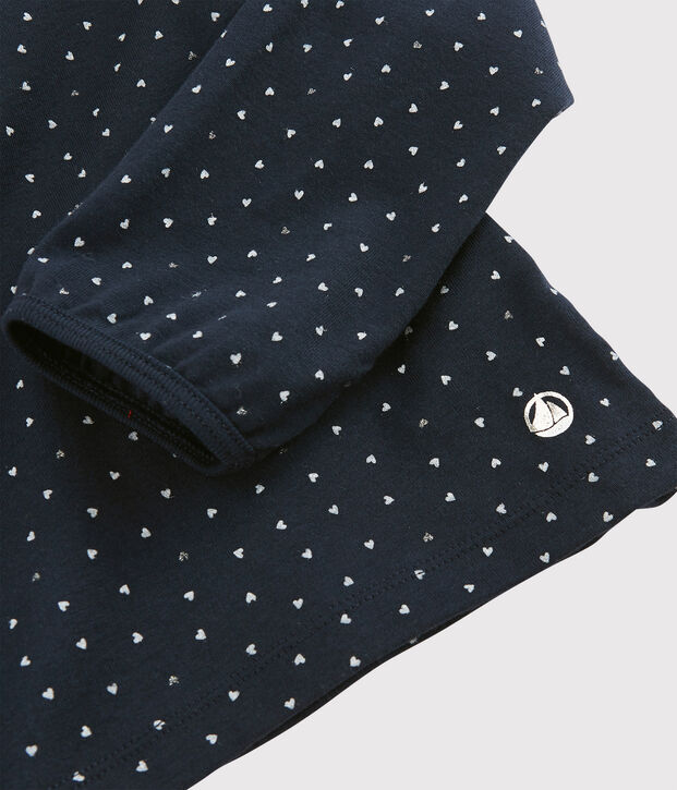 Girls' Collared T-shirt blue/multicolor