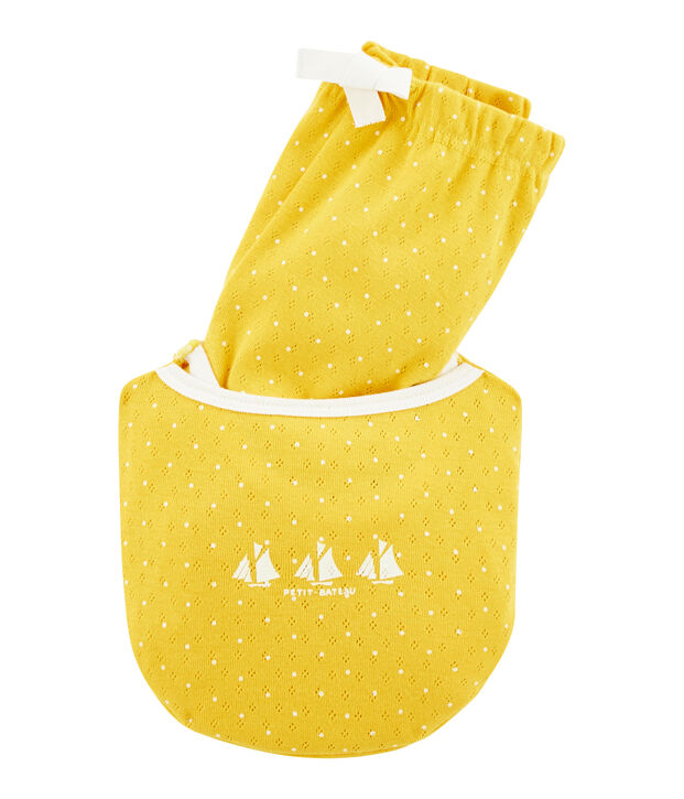 Girls' short Pyjamas yellow/white