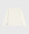Children's long-sleeved printed cotton T-shirt MILK /MULTICO