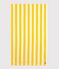 Striped cotton terry beach towel yellow/white
