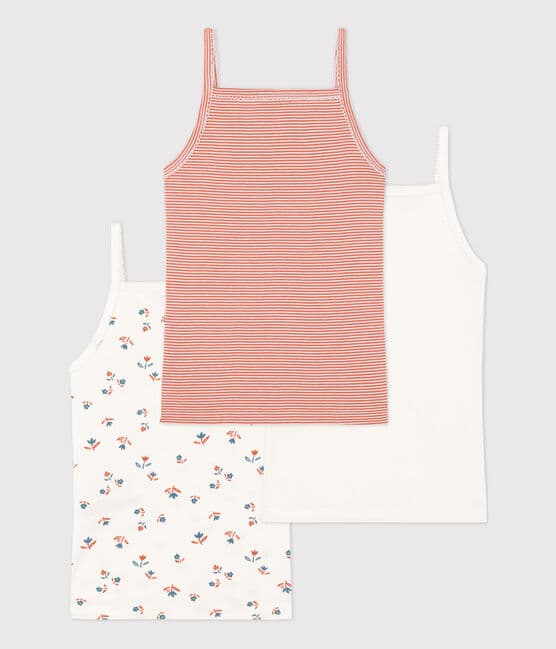 Girls' Floral Cotton Vest Tops - 3-Pack variante 1