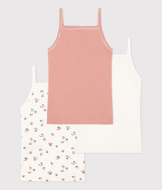 Girls' Floral Cotton Vest Tops - 3-Pack variante 1