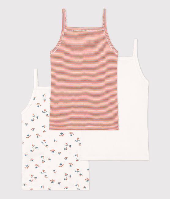 Girls' Floral Cotton Vest Tops - 3-Pack variante 1