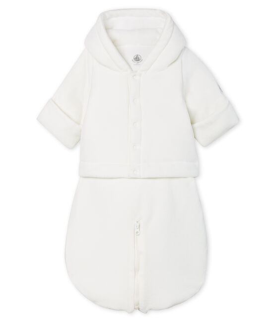 3-in-1 Babies' Velour Snowsuit MARSHMALLOW white